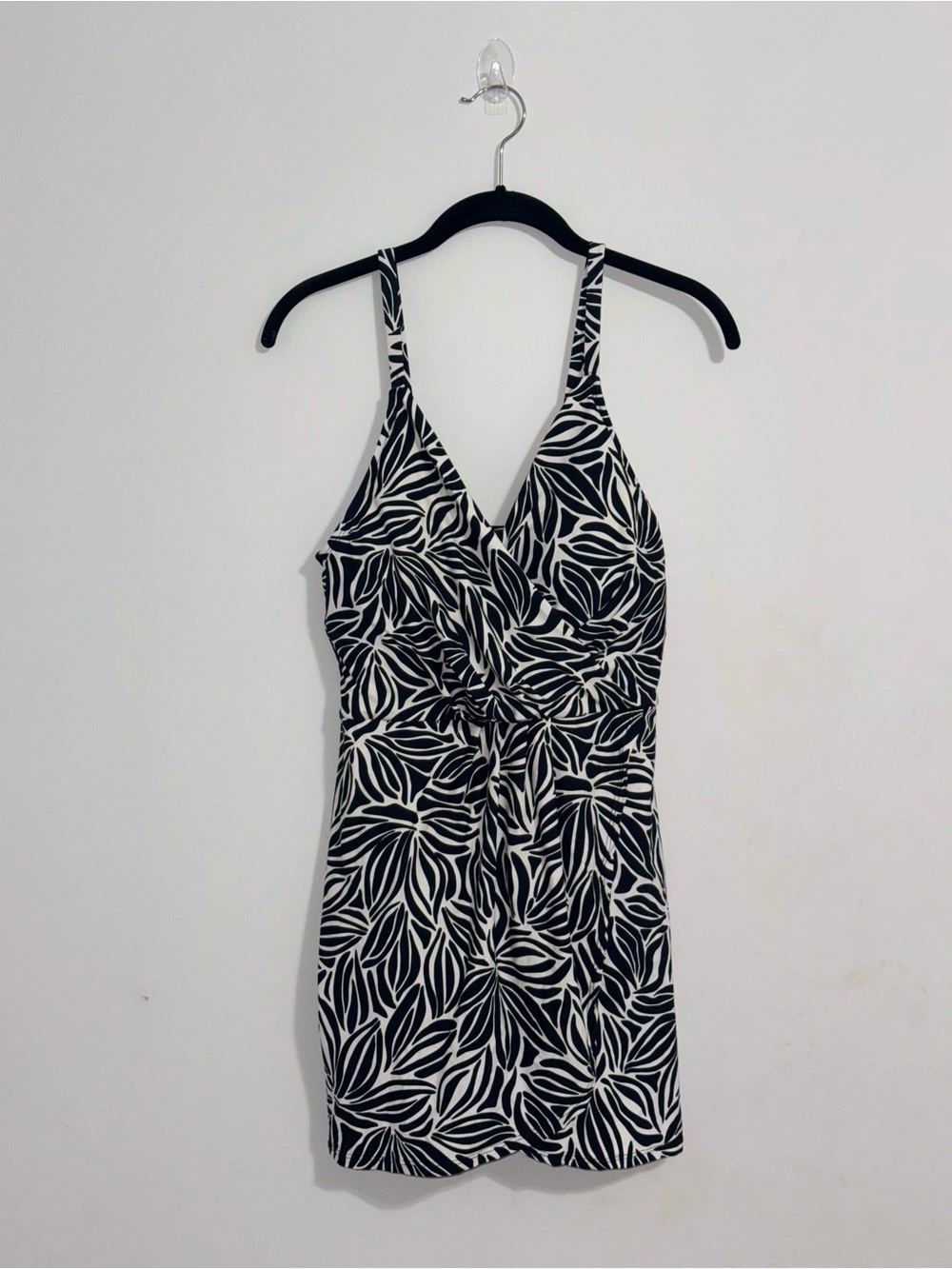 Lands' End Black and White Swim dress